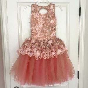 Curtain Call Dance Costume Leotard Embellished Flower Ballerina Fairy Princess